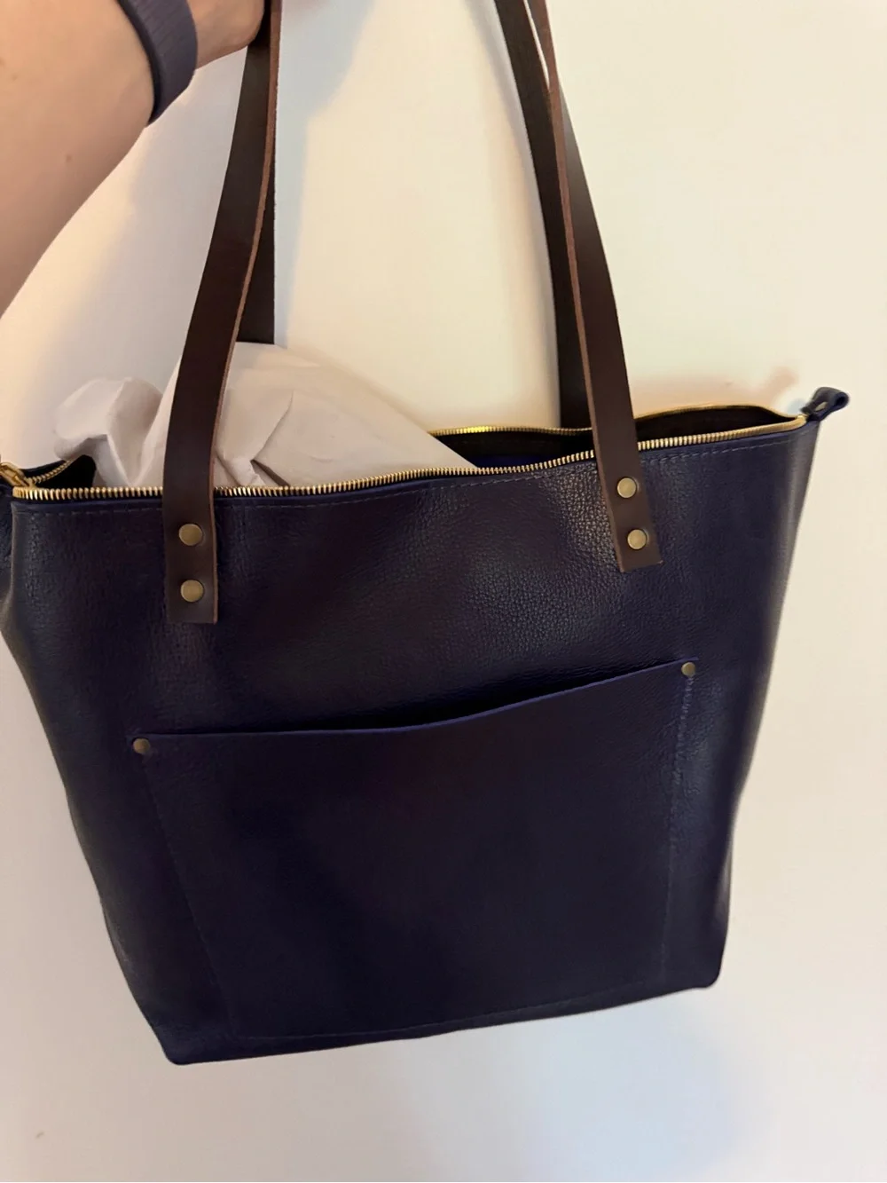 Portland Leather sleek navy